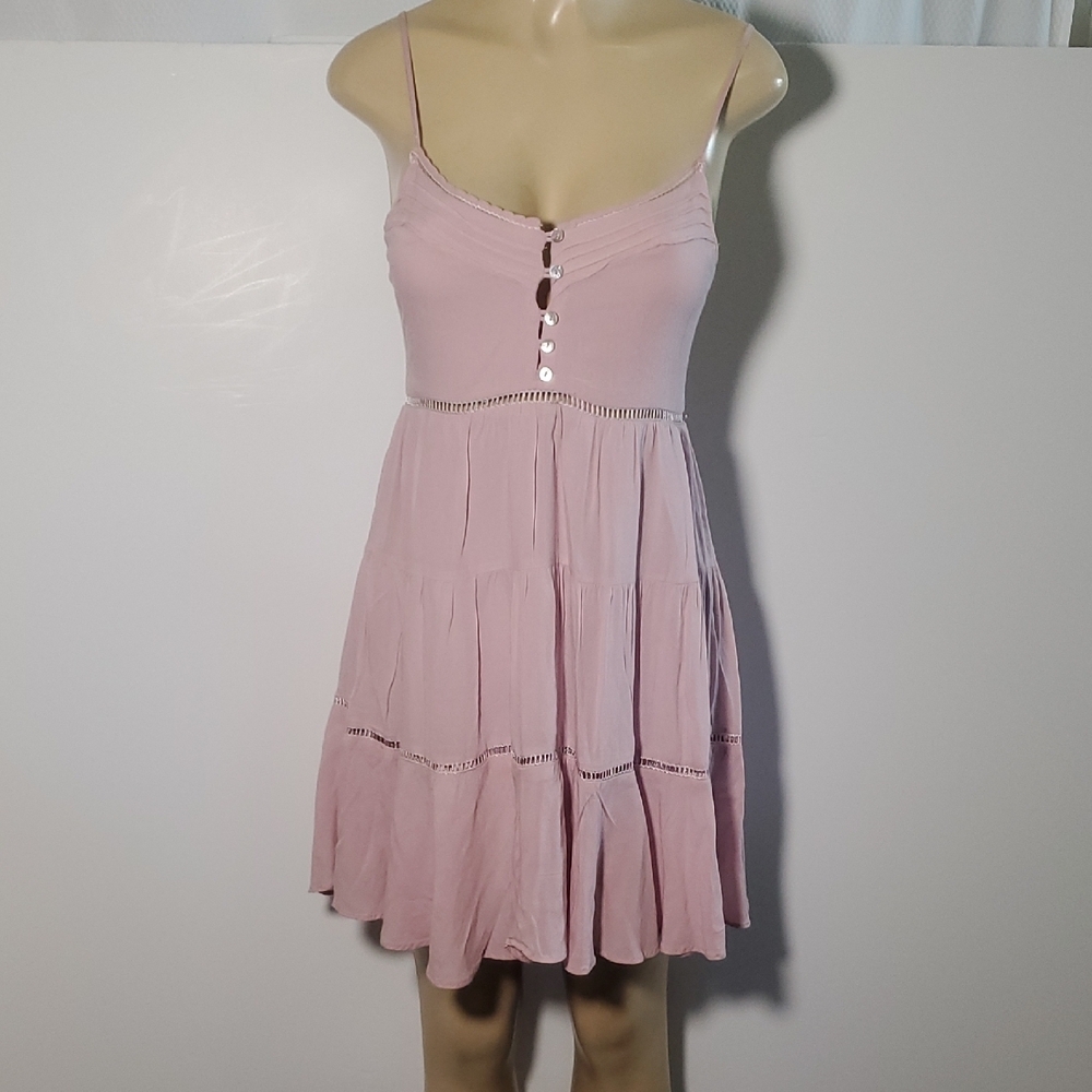 Kimchi Blue Backless Dress: Size 0 Pink Spaghetti Strap